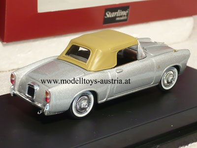 Fiat 1100 TV Cabrio geschlossen 1959 silber metallik 1:43