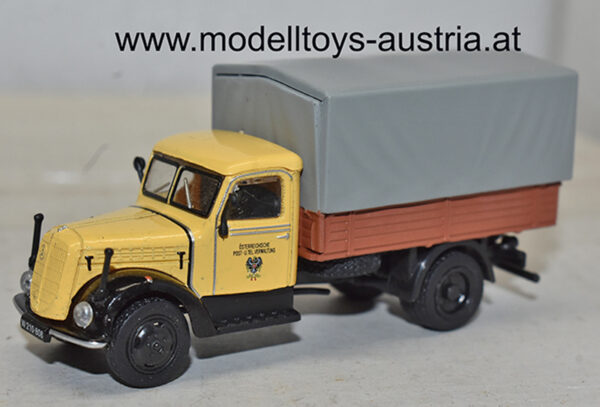 ÖAF 2D50 Schnellaster Pritsche mit Plane Österreichische Post und Telegrafen Verwaltung 1:87 HO