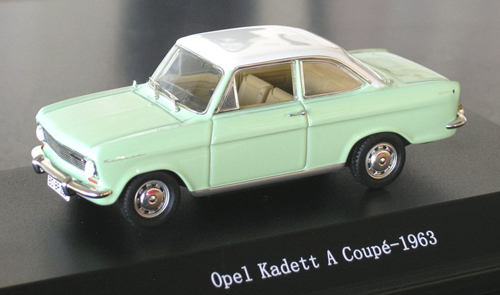 Opel Kadett A Coupe 1963 hellgrün / weiss 1:43