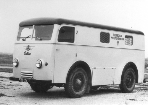ÖAF ENO 2 Paketwagen Österreichische Post schwarzes Dach 1:87