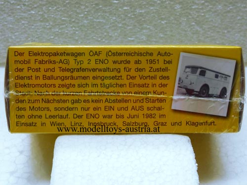 ÖAF ENO 2 Paketwagen Österreichische Post schwarzes Dach 1:87