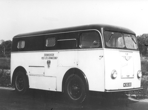 ÖAF ENO 2 Paketwagen Österreichische Post schwarzer Oberteil 1:87