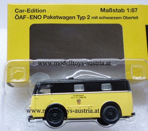 ÖAF ENO 2 Paketwagen Österreichische Post schwarzer Oberteil 1:87