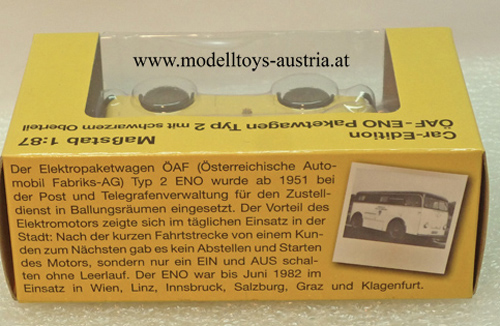 ÖAF ENO 2 Paketwagen Österreichische Post schwarzer Oberteil 1:87