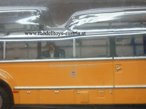 Saurer 5 GVF-U Konfernezbus Österreichische Post mit Figur CHRUSCHTSCHOV 1:87 HO