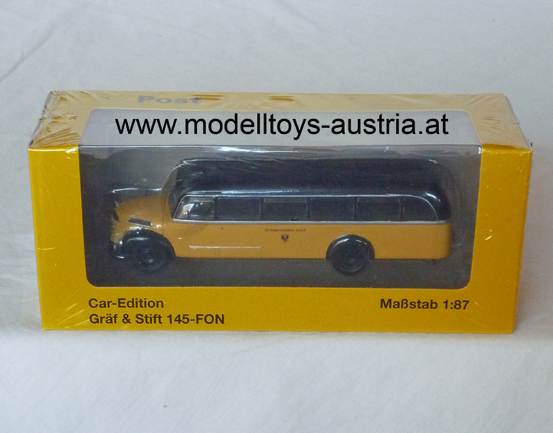 Gräf & Stift 145 FON Bus Linienbus Postbus Österreichische Post 1:87 HO Sondermodell