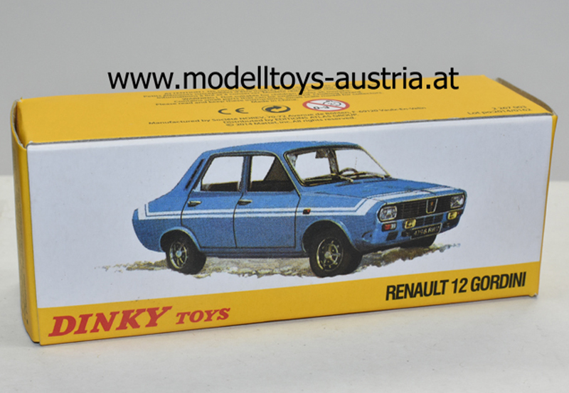 Renault 12 GORDINI blau / weiss 1:43 Dinky Toys