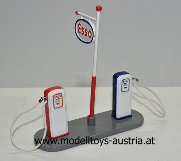 Tankstelle ESSO Zapfhahn rot / weiss / blau 1:43 Dinky Toys