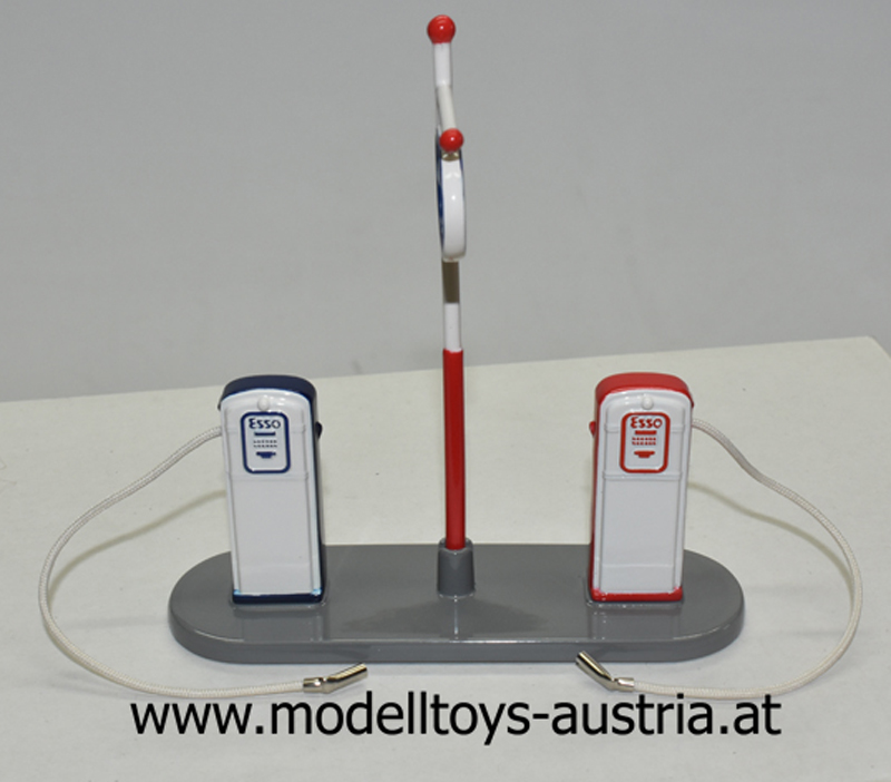 Tankstelle ESSO Zapfhahn rot / weiss / blau 1:43 Dinky Toys