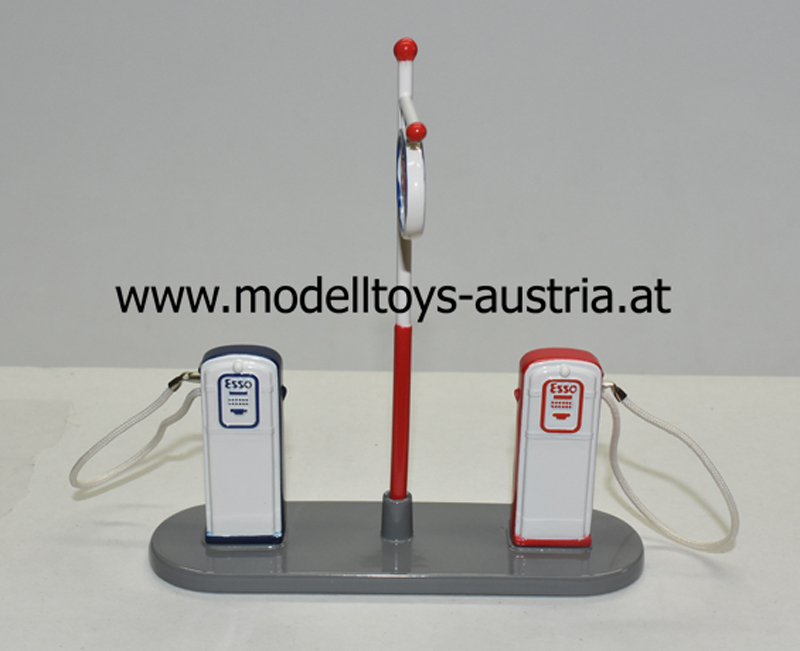 Tankstelle ESSO Zapfhahn rot / weiss / blau 1:43 Dinky Toys