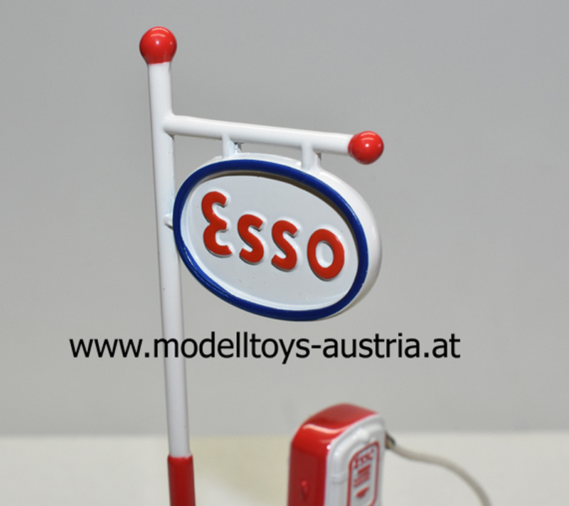 Tankstelle ESSO Zapfhahn rot / weiss / blau 1:43 Dinky Toys
