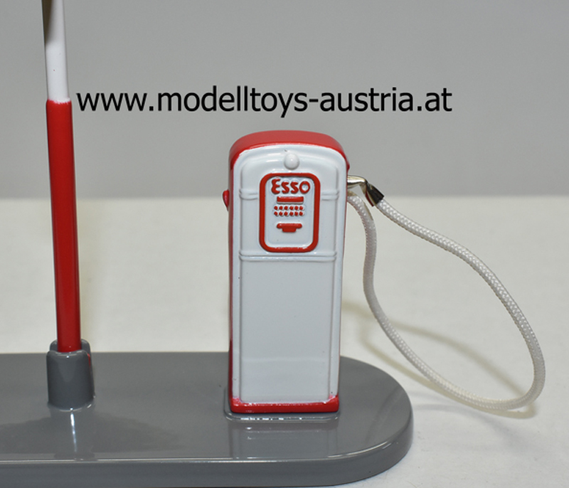 Tankstelle ESSO Zapfhahn rot / weiss / blau 1:43 Dinky Toys