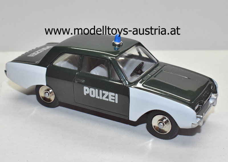 Ford Taunus P3 Limousine 17M POLIZEI weiss / grün 1:43 Dinky Toys