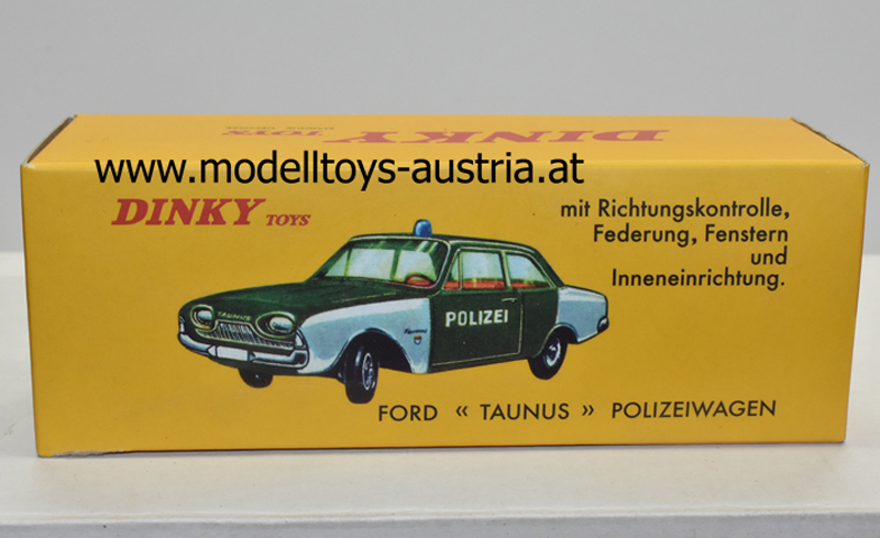 Ford Taunus P3 Limousine 17M POLIZEI weiss / grün 1:43 Dinky Toys
