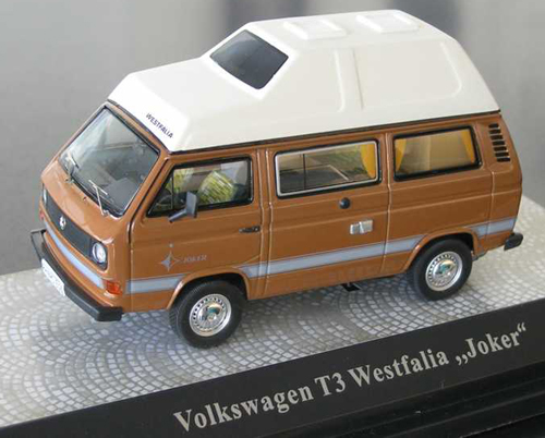VW T3a Bus Camping WESTFALIA JOKER mit Hochdach braun 1:43