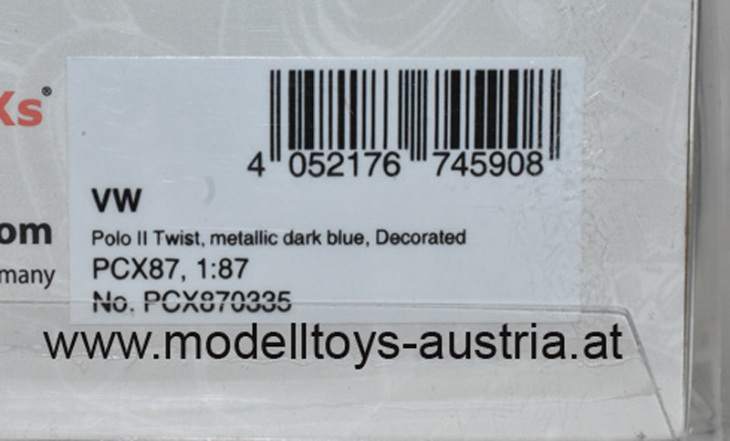 VW Polo II Twist blau 1:87 H0