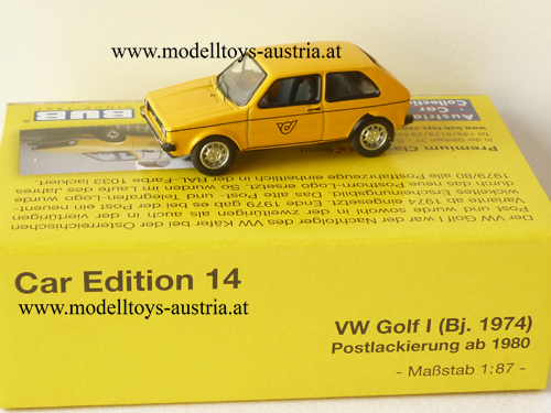 VW Golf I Limousine 2-türig 1974 Österreichische Post 1980 1:87