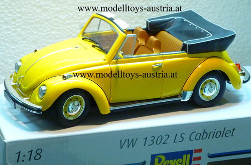 VW Käfer 1302 Cabrio LS 1970 gelb 1:18