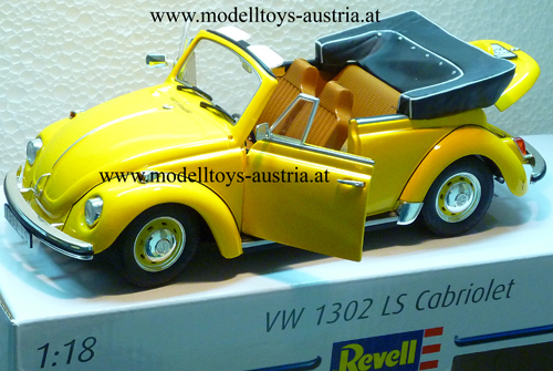 VW Käfer 1302 Cabrio LS 1970 gelb 1:18