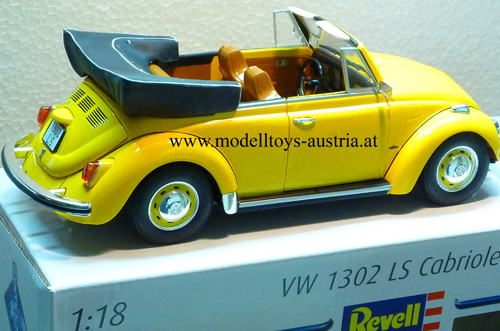 VW Käfer 1302 Cabrio LS 1970 gelb 1:18