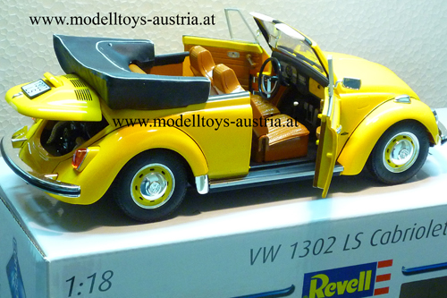 VW Käfer 1302 Cabrio LS 1970 gelb 1:18