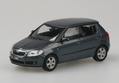 Skoda Fabia II Typ 5J 2007 grau metallik 1:43