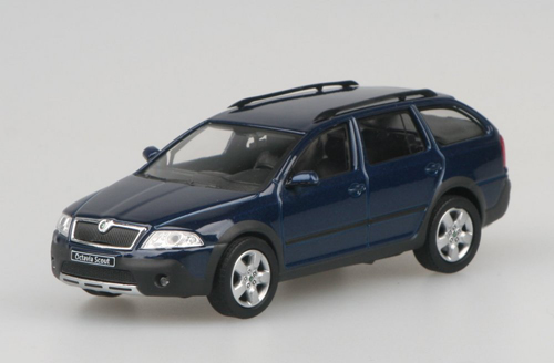 Skoda Octavia Kombi SCOUT 2007 blau metallik 1:43