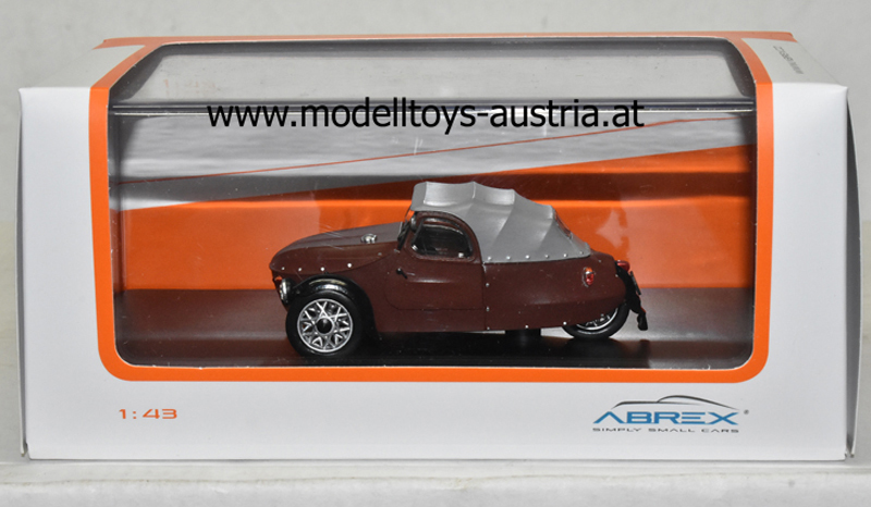 Velorex 16/350 1966 matt dunkelrot mit schwarzen Kotflügel 1:43