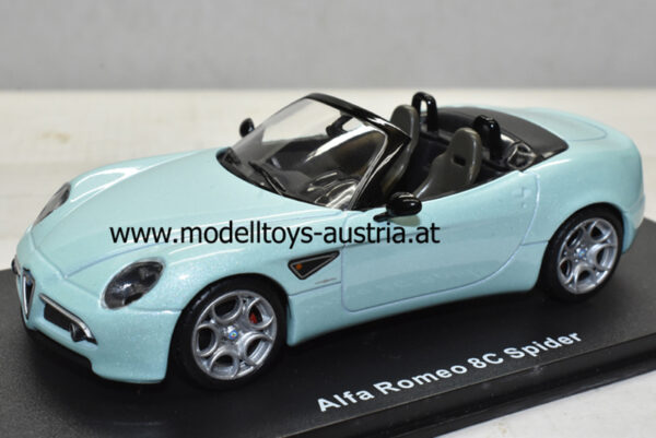 Alfa Romeo 8C Spider Cabrio 2009 hellblau metallik 1:43