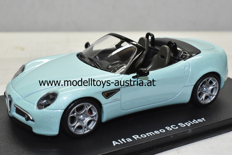 Alfa Romeo 8C Spider Cabrio 2009 hellblau metallik 1:43
