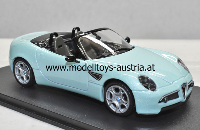 Alfa Romeo 8C Spider Cabrio 2009 hellblau metallik 1:43