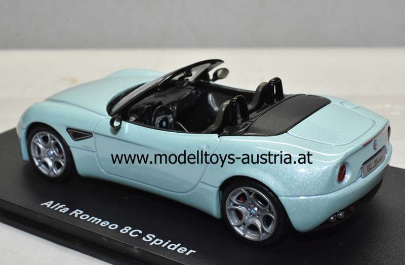 Alfa Romeo 8C Spider Cabrio 2009 hellblau metallik 1:43