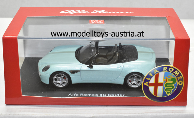 Alfa Romeo 8C Spider Cabrio 2009 hellblau metallik 1:43