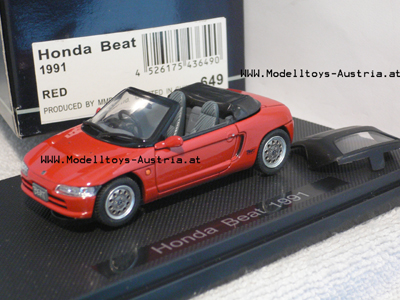 Honda Beat 1991 Cabrio rot 1:43