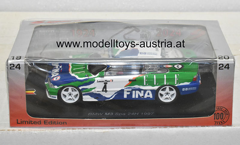 BMW E36 M3 Coupe 1997 Spa 24 Stunden Rennen DUEZ / ICKX / RAFANELLI 1:43