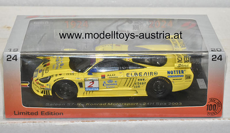 Saleen S7-R 2003 Spa 24 Stunden Rennen Franz KONRAD / Walter LECHNER Jr. / Van de POELE / SEILER 1:43