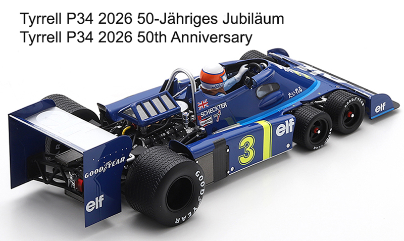 Tyrrell P34 Ford 6-Rad 1976 Jody SCHECKTER Japan GP Fuji 1:18