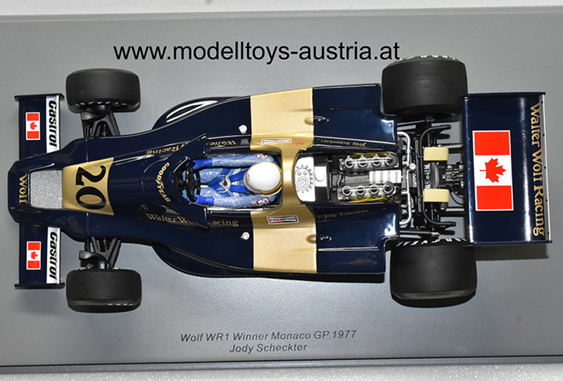 Wolf WR1 Ford 1977 Jody SCHECKTER Sieger Monaco GP Monte Carlo 1:18 Spark