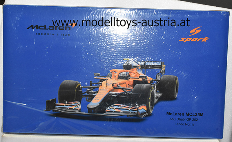 McLaren MCL35M Mercedes 2021 Lando NORRIS Abu Dhabi GP 1:18 Spark