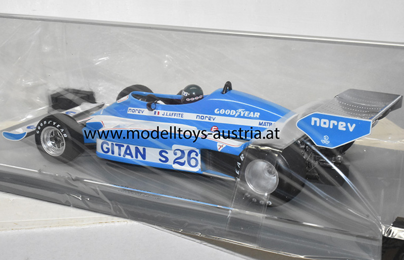 Ligier JS7 Matra 1977 Jacques LAFFITE Sieger Schweden GP 1:18 Spark
