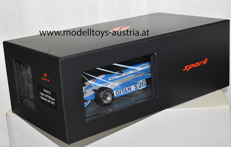 Ligier JS7 Matra 1977 Jacques LAFFITE Sieger Schweden GP 1:18 Spark