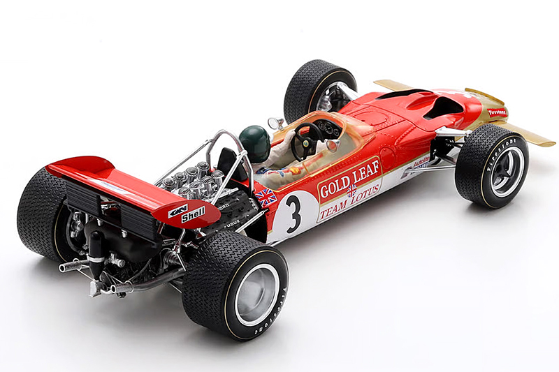 Lotus 49C 1970 Gold Leaf Jochen RINDT posthum WELTMEISTER Sieger Monaco GP 1970 1:18 KAMPF gegen Jack BRABHAM Spark