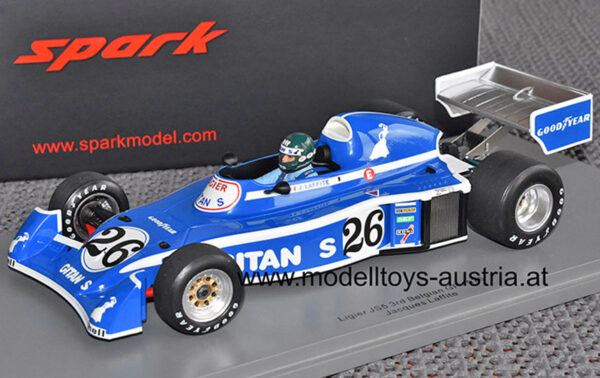 Ligier JS5 Matra 1976 Jacques LAFFITE Belgien GP Zolder 1:18 Spark