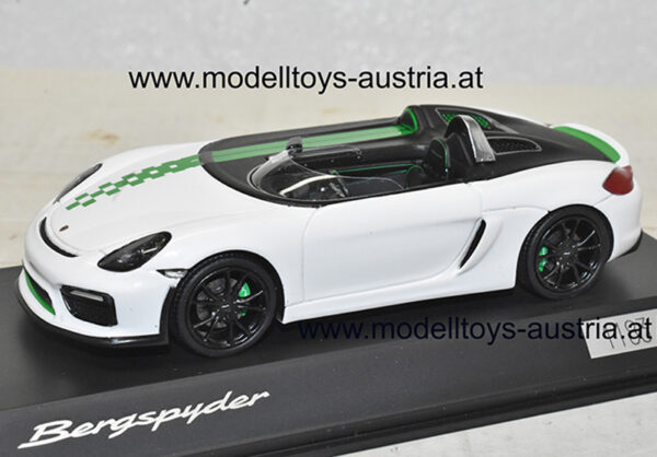 Porsche Boxster BERGSPYDER weiss / grün 1:43
