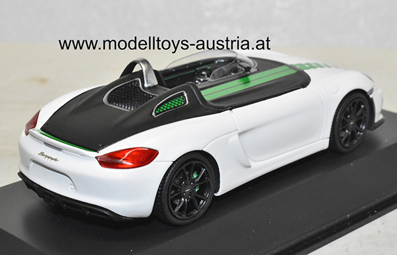 Porsche Boxster BERGSPYDER weiss / grün 1:43