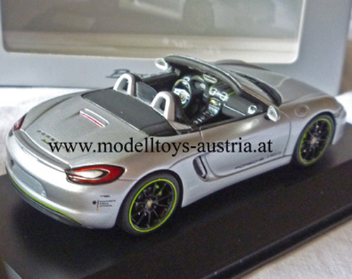 Porsche Boxster Cabrio Typ 981 E Mobilität Elektro Auto silver metallic 1:43