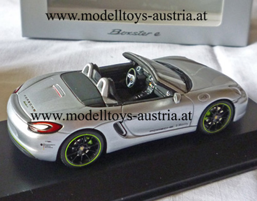 Porsche Boxster Cabrio Typ 981 E Mobilität Elektro Auto silver metallic 1:43