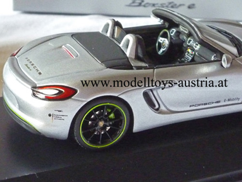 Porsche Boxster Cabrio Typ 981 E Mobilität Elektro Auto silver metallic 1:43