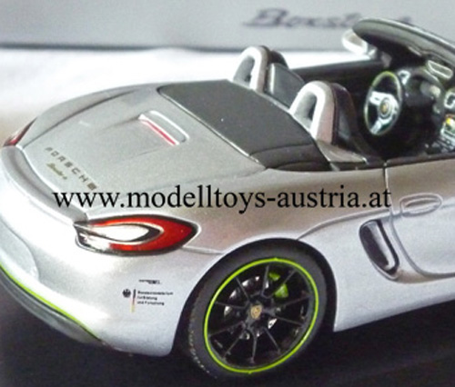 Porsche Boxster Cabrio Typ 981 E Mobilität Elektro Auto silver metallic 1:43