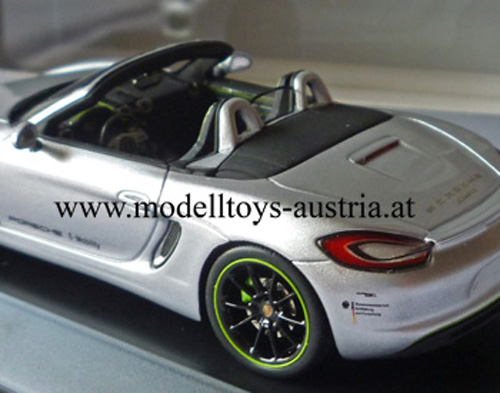 Porsche Boxster Cabrio Typ 981 E Mobilität Elektro Auto silver metallic 1:43